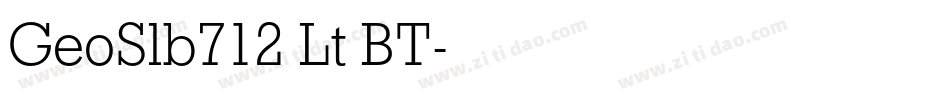 GeoSlb712 Lt BT字体转换